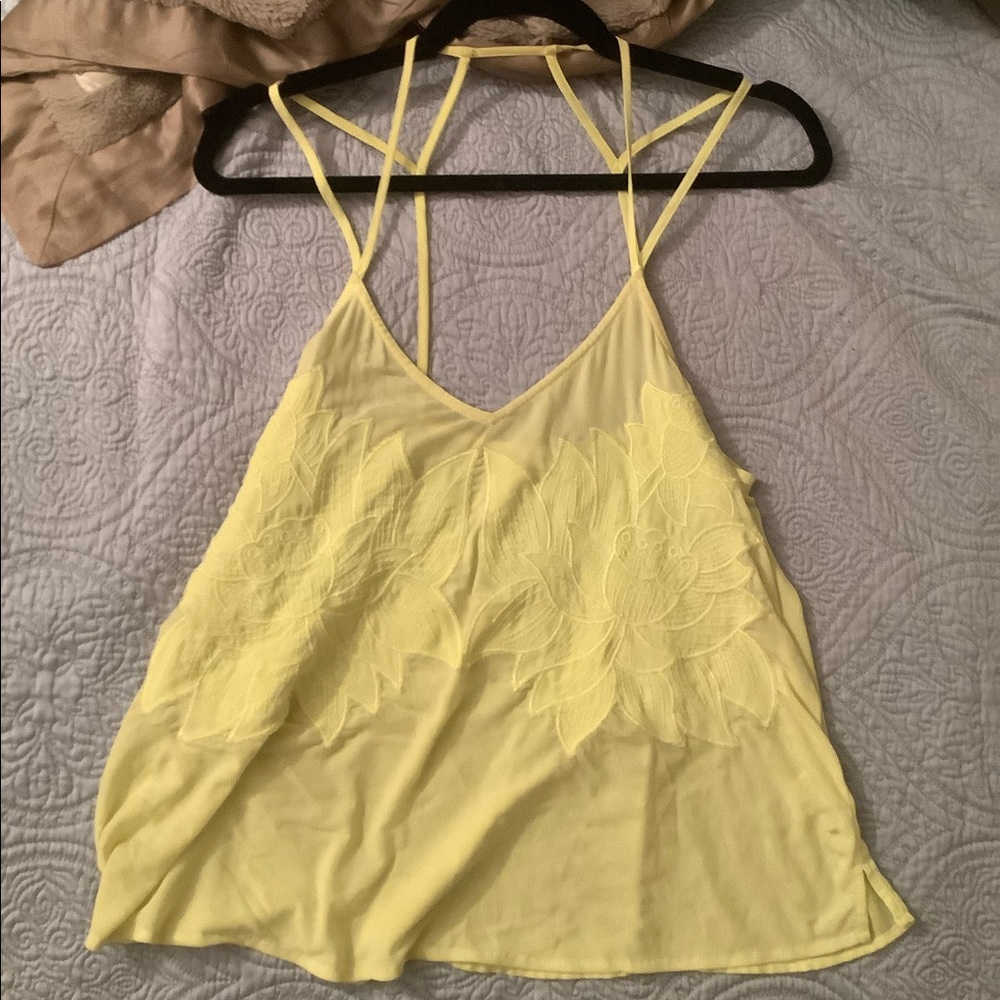 Nasty Gal yellow strappy top
